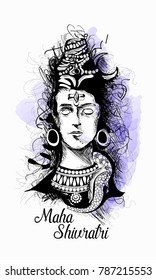 Shivratri Sketch Vector Background