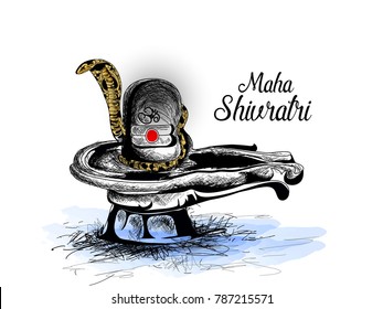 Shivratri Sketch Vector Background