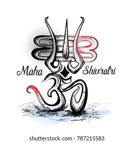 Shivratri Sketch Vector Background
