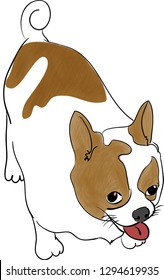 shiwawa Fat dog,drawing,vector design.