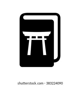 Shninto book symbol. Vector icon. Vector illustration