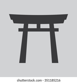 Shninto symbol. Vector icon.