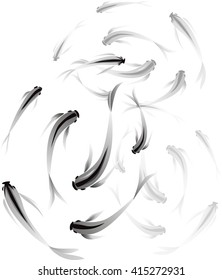 Shoal of small fish. vector art