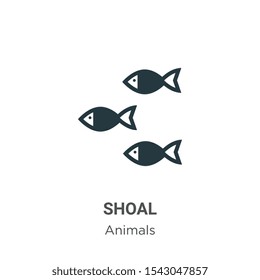 Shoal vector icon on white background. Flat vector shoal icon symbol sign from modern animals collection for mobile concept and web apps design.