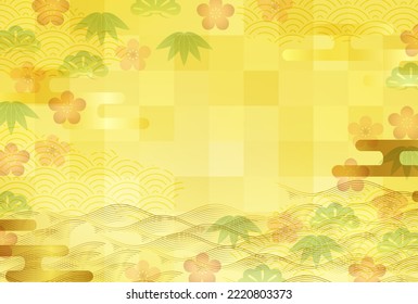 Shochikubai gold New Year's card background