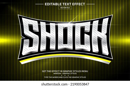 Shock 3D editable text effect template