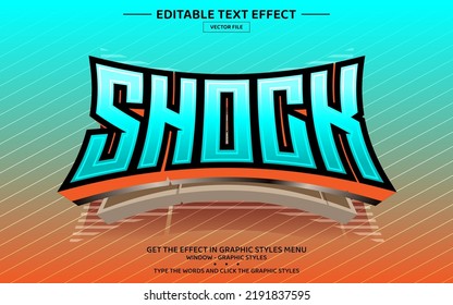 Shock 3D editable text effect template