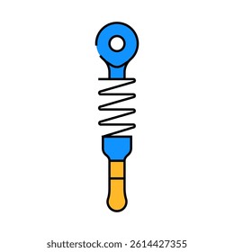 shock absorber car line icon vector. shock absorber car sign. isolated symbol illustration