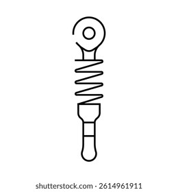 shock absorber car line icon vector. shock absorber car sign. isolated contour symbol black illustration