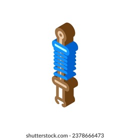 shock absorber car mechanic isometric icon vector. shock absorber car mechanic sign. isolated symbol illustration