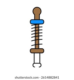 shock absorber car mechanic line icon vector. shock absorber car mechanic sign. isolated symbol illustration