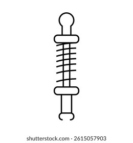 shock absorber car mechanic line icon vector. shock absorber car mechanic sign. isolated contour symbol black illustration