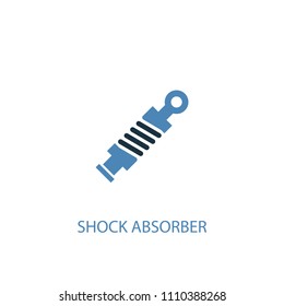 shock absorber concept 2 colored icon. Simple blue element illustration. shock absorber concept symbol design from Car service set. Can be used for web and mobile UI/UX