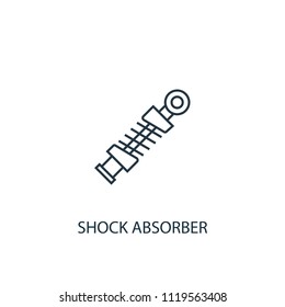 shock absorber concept line icon. Simple element illustration. shock absorber concept outline symbol design from car service set. Can be used for web and mobile UI/UX