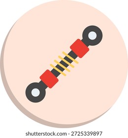 Icono de estilo de círculo plano del amortiguador de choque