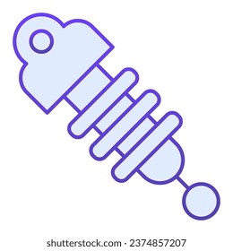 Shock absorber flat icon. Automobile suspension blue icons in trendy flat style. Car part gradient style design, designed for web and app. Eps 10