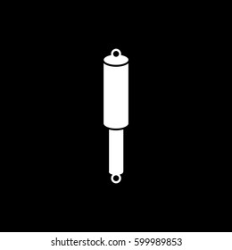 Shock Absorber Flat Icon On Black Background
