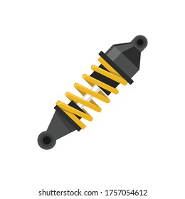 Shock absorber flat style isolated on white. Industrial object concept vector for your design work, presentation, website or others.