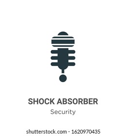 Shock absorber glyph icon vector on white background. Flat vector shock absorber icon symbol sign from modern security collection for mobile concept and web apps design.