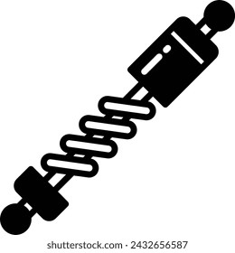 Shock Absorber glyph and line vector illustration