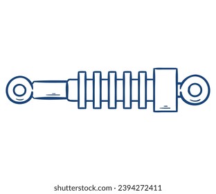 Shock absorber. Hand drawn vector illustration.