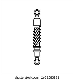ícone do amortecedor em fundo preto e branco. Simples ilustração de elemento do conceito de segurança. design de símbolo de ícone de amortecedor.