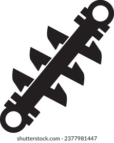 Shock absorber icon on white background