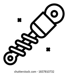 Shock absorber icon. Outline shock absorber vector icon for web design isolated on white background