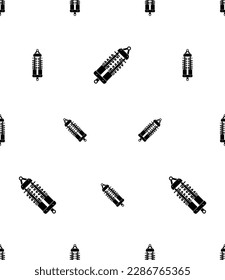Shock Absorber Icon Seamless Pattern, Device To Absorb And Damp Shock Impulses Vector Art Illustration