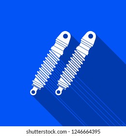 Shock absorber icon with shadow , sign design