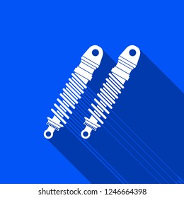 Shock absorber icon with shadow , sign design