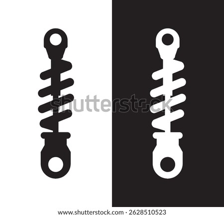 shock absorber icon simple vector	