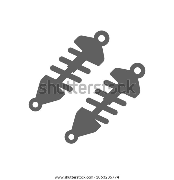 Shock absorber icon in trendy flat\
style isolated on white background. Symbol for your web site\
design, logo, app, UI. Vector illustration,\
EPS