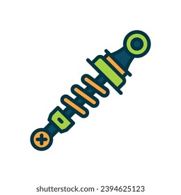 Stoßdämpfersymbol. Mit Vektorgrafik gefülltes Farbsymbol für Ihre Website, Ihr Handy, Ihre Präsentation und Ihr Logo-Design.