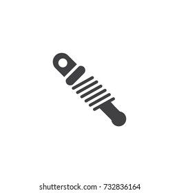 Shock absorber icon vector, filled flat sign, solid pictogram isolated on white. Symbol, logo illustration.
