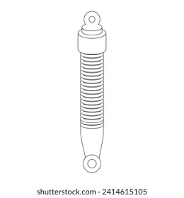 Stoßdämpfer-Ikone, Vektorgrafik-Design