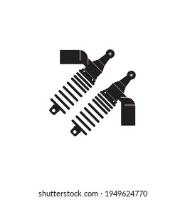 Icono de amortiguador aislado,diseño de logotipo de ilustración.