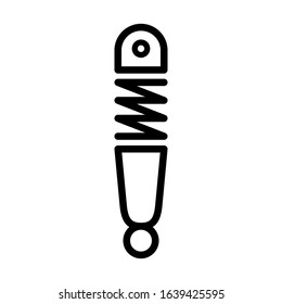 shock absorber line icon, editable stroke