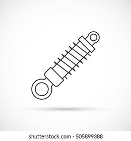 Shock absorber outline icon