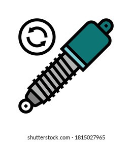shock absorber replacement color icon vector. shock absorber replacement sign. isolated symbol illustration