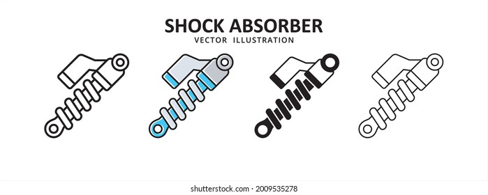 shock absorber suspension vector icon design. car motorcycle spare part replacement service.