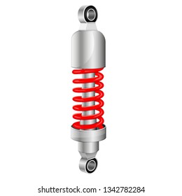 Shock absorber. Vector 3d illustration isolated on white background