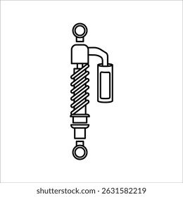 Amortiguador. Ilustración vectorial aislada sobre fondo blanco.