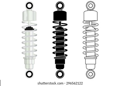 Shock Absorber. Vector illustration isolated on white background