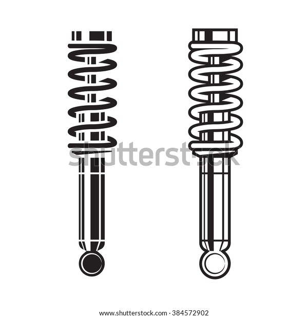 Shock Absorber Vector Illustration Isolated On Stock Vector (Royalty ...