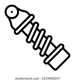 Diseño de icono de línea de Vector de amortiguador de choque
