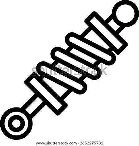 Shock Absorber vector line icon design