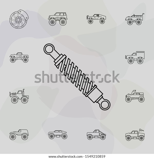 Shock absorbers icon. Bigfoot car icons universal\
set for web and mobile