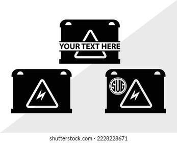 Shock Absorbers Monogram Printable Vector Illustration