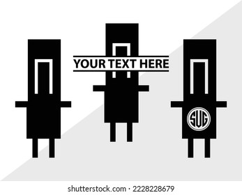 Shock Absorbers Monogram Printable Vector Illustration